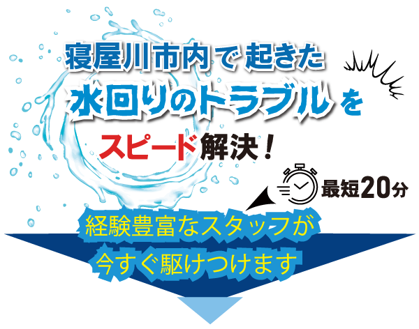 水回りのトラブルをスピード解決
